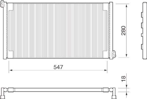 MAGNETI MARELLI Конденсатор, кондиционер 350203152000